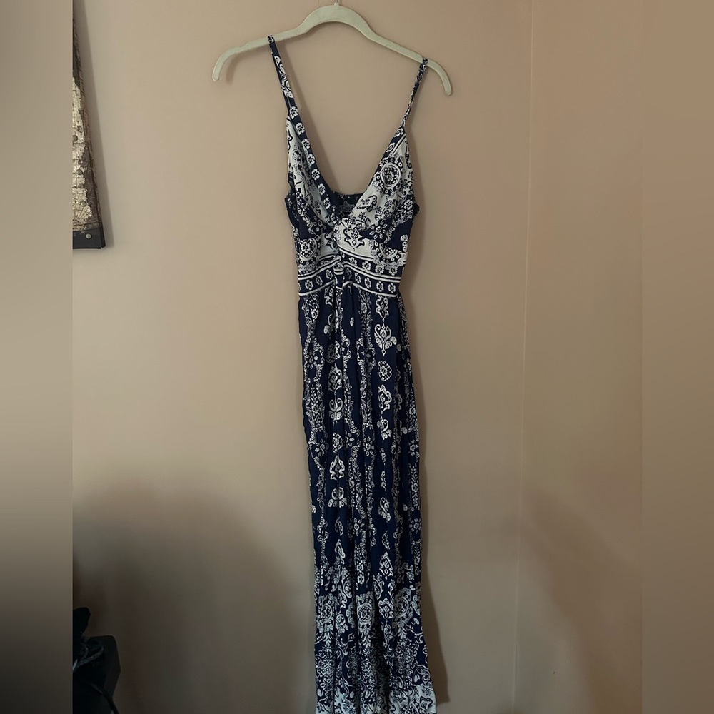 Angie Blue and White jumpsuit